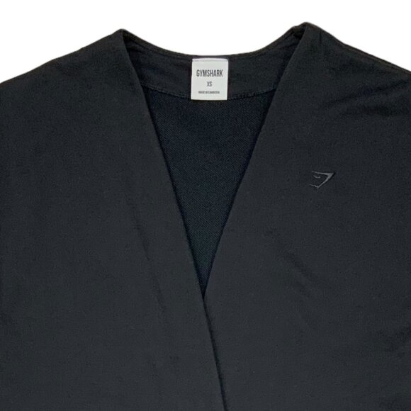 Gymshark x Whitney Simmons Oversized Robe XS Black Open Front Athleisure Lounge - Picture 4 of 12